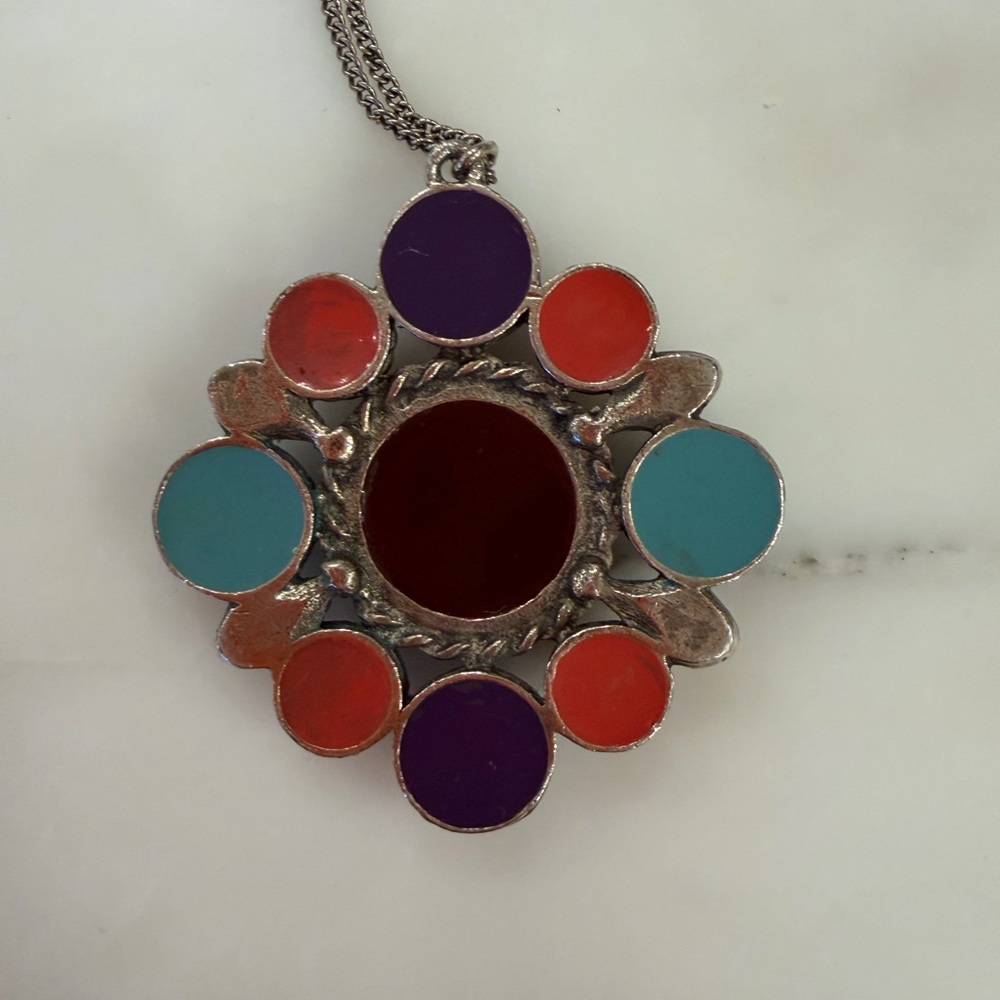 Chanel Enamel & Strass Pendant Necklace - Picture 2 of 10